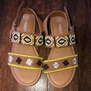 Girls tribal print sandals